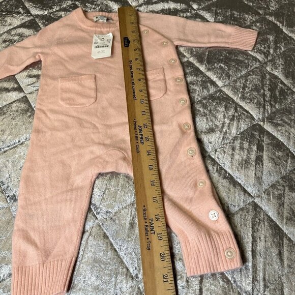 J Crew baby Limited Edition 100% Cashmere Pink One piece 3-6 Months NWT Classic - Picture 4 of 8